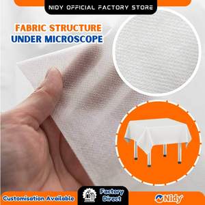 ผ้าคลุมโต๊ะผ้าใยสังเคราะห์ทรงสี่เหลี่ยมแบบใช้แล้วทิ้ง Nidy แผ่นกันน้ำกันฝุ่นและเป็นมิตรกับสิ่งแวดล้อมสำหรับงานเลี้ยงและงานปาร์ตี้ - Product Image 5