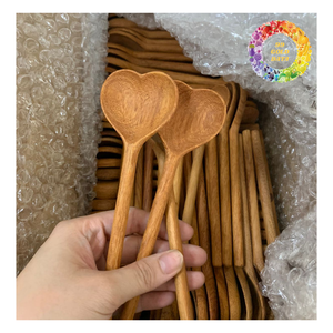 Juego de utensilios de cocina de madera de acacia, cuchara de cocina con mango largo, cuchillo y tenedor de madera de abedul, cuchara de cubiertos de madera de teca natural - Product Image 4