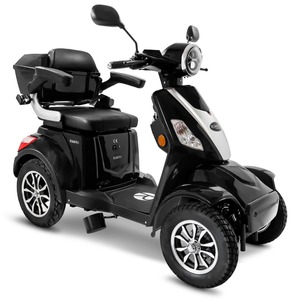 TOP NOTCH Quality Guarantee Handicapped <b>4</b> <b>Wheel</b> <b>Mobility</b> Electric <b>Scooter</b> E-Quad 25 V.3 With Lithium Battery Black - Product Image 1