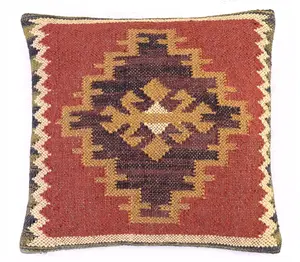 Fundas de cojín kilim de lana de yute tradicional, cojín de alfombra para sofá, almohadas en todos los tamaños, superventas, precio de fábrica