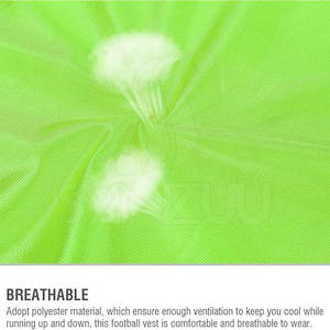 Babero de entrenamiento con impresión de logotipo personalizado de alta calidad, malla verde transpirable para adultos, venta al por mayor, ropa de fútbol - Product Image 6