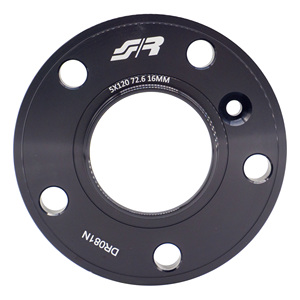 2 entretoises en aluminium noir 20mm 5X120 moyeu 72.6 - Product Image 2