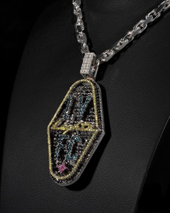 Luxe Unisexe 925 Sterling Silver Moissanite Diamant Pendentif Entièrement Glacé Personnalisable Hip Hop Bijoux Charme pour Certifié 18K - Product Image 2