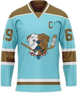 Camiseta de hockey sobre hielo de manga larga para hombre personalizada de alta calidad Vintage totalmente sublimación OEM Service Set Montreal New York Team Name - Product Image 1