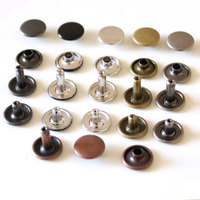 Rivet de sac 13 mm, accessoires, double dôme, clou, pour vêtements/cuir, talons, chaussures de femme, rivet métallique