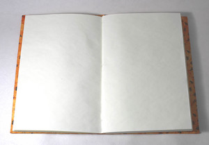 Cuaderno de tapa dura de hormigas de nuevo diseño, hecho a mano, papel batik de algodón naranja reciclado, madera y libre de ácido, nuevo cuaderno de Color naranja - Product Image 3