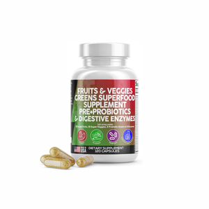Suplemento de frutas y verduras Red & Green Superfood | Balance de más de 70 cápsulas de suplementos de frutas y verduras - Product Image 1