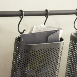 Portable Home Decor Metal <b>Hanging</b> Book Storage <b>Basket</b> <b>Wire</b> Mesh <b>Hanging</b> Books <b>Basket</b> for Home Organization - Product Image 5