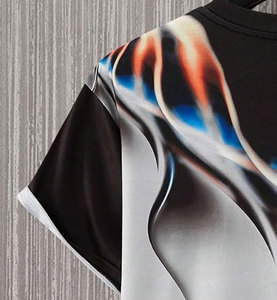 T-shirt imprimé à coupe ample 100% coton pour homme, vêtement décontracté respirant anti-rides, lavage facile, sublimation - Product Image 5