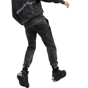 Ensemble de survêtement pour homme de haute qualité, sur mesure, délavé à l'acide, écologique, 100% coton, 2 pièces, vêtements de sport pour la salle de sport, logo personnalisé - Product Image 5