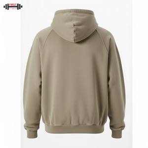 เสื้อมีฮู้ดแบบสวมศีรษะของผู้ชายผ้าฝ้าย300 GSM, เสื้อฟลีซเทอร์รี่เสื้อกันลมระบายอากาศได้ดีดีไซน์แบบปะติดสำหรับฤดูหนาว - Product Image 3