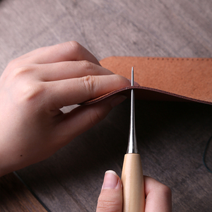 Poinçon en cuir à poignée en bois, poinçon à main pour la couture de chaussures, 2 pièces - Product Image 4