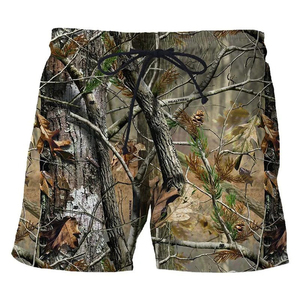 Shorts de chasse pour hommes 100 % polyester, personnalisables, respirants, imprimés par transfert thermique, motif camouflage, avec logo frontal et marque personnalisée - Product Image 5