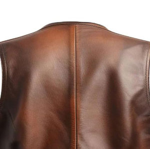 Chaleco de cuero para hombre de diseño personalizado de alta calidad, ropa informal transpirable para exteriores para uso en invierno - Product Image 4