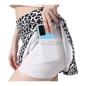 Venta al por mayor sublimación estilo liso teñido para niñas, minifalda Tenise de 2 capas para mujer Pantalones cortos plisados Godet Sexy Skinny Golf Trunk - Product Image 2