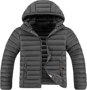 Chaqueta de Invierno Acolchada para Hombre, Clásica, Cómoda, Impermeable, Cortavientos, Transpirable, con Capucha, Ecológica, con Bolsillo Calefactable, Personalizable - Product Image 1