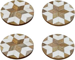 Luxury Resin and Wood Inlaid <b>Coasters</b> Classic Style with Exquisite Craftsmanship for Classy Dining and Living Spaces - Product Image 4