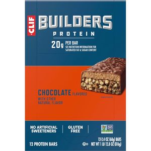 Clif Builders Protein <b>Bars</b> - Chocolate Flavor - 20g Plant Based Protein - 2.4 oz. (12 Pack) - Product Image 5