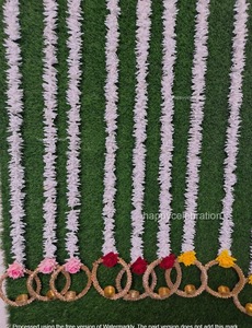 Chaîne de rose de jasmin, bougeoir, décoration de temple, décor à la maison, pots de bougie de lanternes, décoration de Ganpati, décor à la maison de partie - Product Image 2