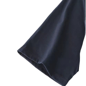 High Quality Solid Color Men's Summer Casual Short Sleeve Breathable Lightweight Polyester/Cotton Sportswear Shorts <b>Set</b> - Product Image 4