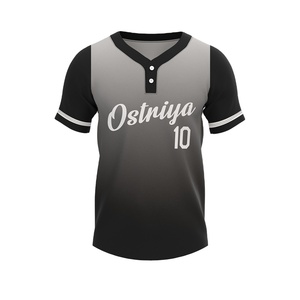 Camiseta de Béisbol Ligera 100% Poliéster con Dos Botones para Béisbol y Sóftbol en Venta - Product Image 1