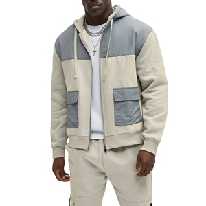 Ensemble de vêtements de sport coupe-vent 2 pièces respirant imprimé Colorblock Survêtement décontracté de couleur unie pour adultes Écologique pour le printemps - Product Image 3