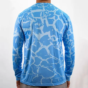 Jersey de pesca de manga larga de secado rápido personalizado para hombre, transpirable, protección UV, sublimación, a prueba de viento, suministro al por mayor - Product Image 4