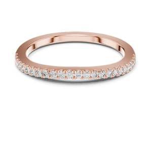 Bague éternité en diamant de laboratoire taille brillant rond 0,216 carats pour femme, clarté VVS-VS EF, or 18 carats, 14 carats, 10 carats et argent 925 - Product Image 3