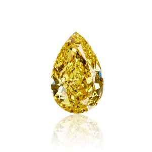 Diamantes sueltos de color amarillo con corte de pera cultivado en laboratorio de 3,00 CT, certificados por IGI con certificado - Product Image 2