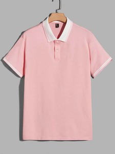 Conception personnalisée bloc de couleurs séchage rapide t-shirt de golf décontracté polo pour hommes - Product Image 6