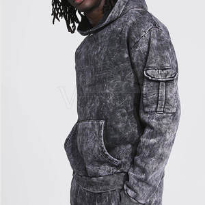 Nouveauté Ensemble de survêtements délavés à l'acide pour hommes haute qualité 2 pièces pantalons imprimés hiver vente en gros de nouveautés - Product Image 3