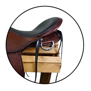 Ensemble de selle en cuir véritable de style occidental fait à la main - Product Image 5