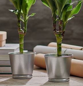 Vase à fleur en métal avec aspect fini parfait pour la décoration intérieure dans le salon et le jardin pour plante verte - Product Image 3