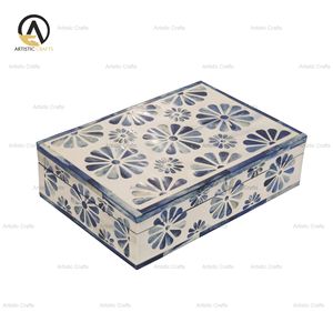 Handmade Wood MDF Flower Design Storage <b>Box</b> Fantastic Home Decor and Gift <b>Jewelry</b> <b>Organizer</b> for Rings and Bracelets - Product Image 2