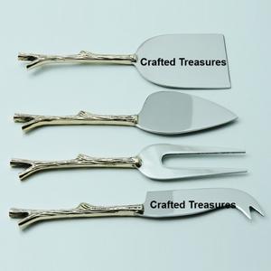 High Quality Cheese <b>Set</b> Traditional Hot <b>Sale</b> 4 PCS <b>Set</b> Attractive Design <b>On</b> Handle Stainless Steel Cheese Cutlery <b>Knife</b> <b>Set</b> - Product Image 3