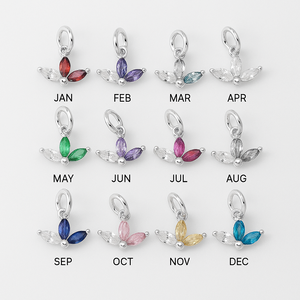 Prong Set Birthstone Charms Rose Gold Plated Marquise <b>Crystal</b> Pendant for Necklace Handmade Tiny Charm Bracelet <b>Jewelry</b> Making - Product Image 4