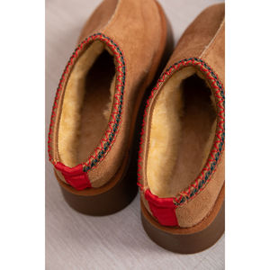 Botas Mini Color Bronceado con Forro de Piel Genuina, Altura Media de Pantorrilla, Térmicas, Impermeables, Cálidas, con Plantilla de Goma y Caña de Cuero - Product Image 2