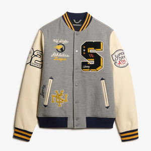 Pour les hommes tendance haute qualité vente chaude vêtements d'hiver chaud en plein air régulier léger vers le bas collège Baseball Varsity vestes - Product Image 1
