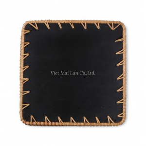 Plateau en rotin bohème avec incrustation de nacre, design flexible, vente en gros, approvisionnement en vrac, ensemble de vaisselle pour hôtels et restaurants - Product Image 3