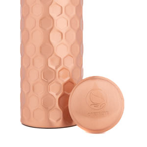 Botella de Agua Portátil de Cobre Puro de Origen Indio, Ecológica y de Lujo, para Yoga, Bienestar, Gran Capacidad, Uso Ayurvédico en el Hogar y la Oficina - Product Image 4