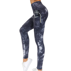 Vente en gros de leggings pour femmes personnalisés coupe ajustée en coton stretch OEM vêtements de sport pantalons de yoga pour la gym, le fitness et la course à pied - Product Image 4