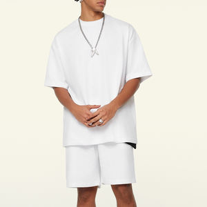 T-shirt de poids lourds Logo personnalisé de marque T-shirt uni pour hommes T-shirt en coton surdimensionné pour hommes - Product Image 2