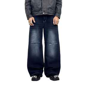 กางเกงยีนส์ทรงหลวมสำหรับผู้ชาย, กางเกงยีนส์ลำลองทรงหลวมใส่ได้ทั้งชายและหญิง - Product Image 2