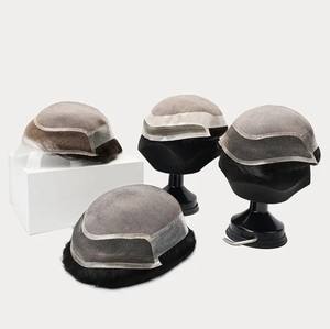 Envío rápido Toupee 1B30 para hombres, pieza de cabello humano Natural con cierre de Base de seda, inyección de PU, piel fina, precio razonable - Product Image 6