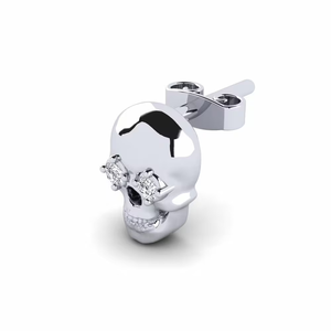 Stylish 925 <b>Silver</b> Round Moissanite Stud <b>Earring</b> for <b>Men</b> Classic Trendy Design for Parties Smart Minimal Style - Product Image 2