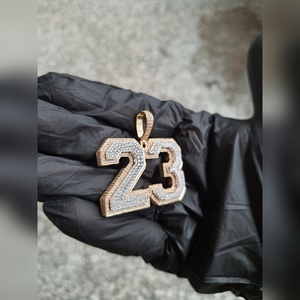 Premium 10K <b>Solid</b> <b>Gold</b> Multi-Tone Moissanite <b>Pendant</b> CP002 10K M VVS2 Brilliant Cut Charm Jewelry Unisex Trendy Party - Product Image 4