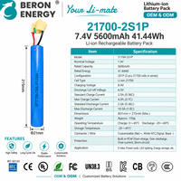 LED-Lichtbatterie 7,4V 5000mAh 21700 Wiederaufladbare Lithium-Ionen-Batterie für Industrielle Beleuchtungsanlagen