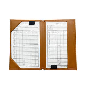 Porte-cartes de score de golf en cuir véritable en vrac/couvertures de livre de parcage en faux cuir avec logo personnalisé - Product Image 4