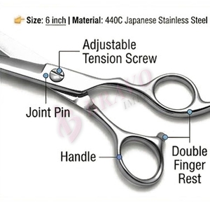 กรรไกรตัดผมมืออาชีพ กรรไกรตัดผมแบบด้ามจับสองนิ้ว สำหรับร้านทำผม - Product Image 3