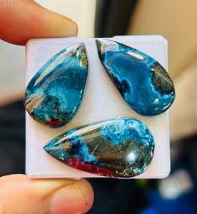 100% Azurite Naturelle Guérison Top Grade Qualité Azurite Cabochon Pierres Précieuses En Vrac Pour La Fabrication De Bijoux Utilisation à Des Prix D'usine OEM - Product Image 2